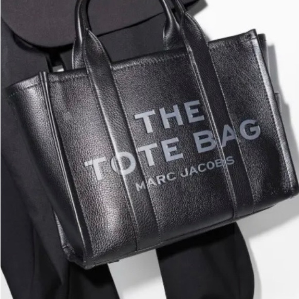 Marc Jacobs Black Leather Tote Bag